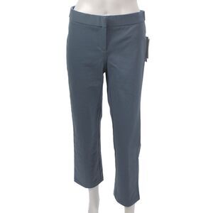Amanda + Chelsea Womens Ankle Pants Blue Cotton Hook & Eye Size 4